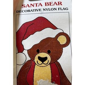Christmas Bear‎ House Flag Outdoor Yard Porch Decor Vintage 90s Holiday Indoor
